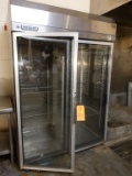 HOBART REFRIGERATOR DOUBLE GLASS DOORS MODEL 02,