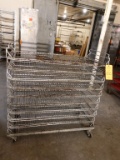 CASTER BASE WITH WIRE GRATE SHELVES