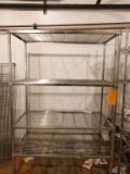 WIRE GRATE SHELVING UNIT, SQUARE POST STYLE,