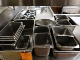 ASSORTED STAINLESS STEEL BOWLS AND INSERTS