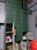 BANK OF (18) SMALL INDIVIDUAL EMPLOYEE LOCKERS