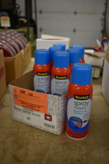 BOX W/(7) SCOTCH SPRAY MOUNT REPOSITIONABLE ADHESIVE,