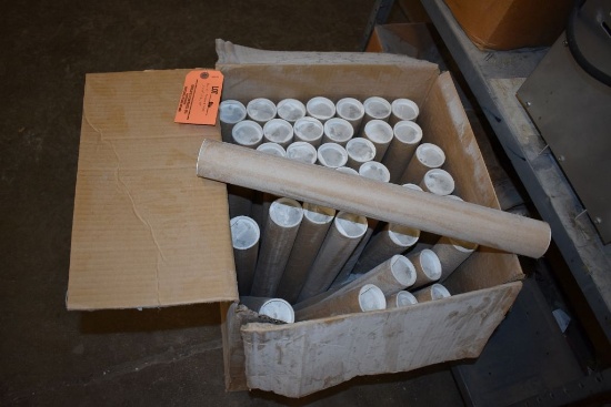 BOX OF CARBOARD TUBES, 2" X 18" X 1-1/16", 40+