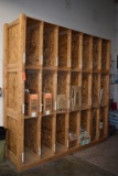 SHOP MADE WOODEN STORAGE UNIT, 26-1/2