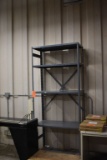 GRAY METAL SHELVING UNIT, 18