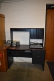 SMALL DESK W/2 DRAWERS & UPPER STORAGE, 23