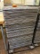 APPROX. 100 ALUMINUM BAKERY TRAYS ON ROLLER BASE