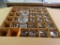 BOX WITH (31) STEMMED CHAMPAGNE GLASSES