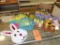 ASSORTED EASTER & SPRING DECOR - SMALL FLOWER POTS,