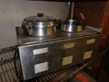 SYSCO WARMER WITH (2) STAINLESS STEEL INSERTS AND