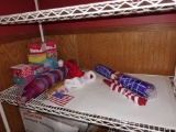 DECORATIVE MESH, FLAGS & MISC. ON THIS SHELF