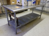 STAINLESS STEEL PREP TABLE, 6' x 30