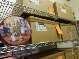 (2) BOXES OF XMAS TINS, NEW, APPROX. (12) IN EACH BOX