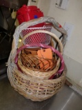 WICKER BASKETS, METAL BASKETS AND PLASTIC CONTAINERS