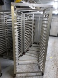 ALUMINUM TRAY RACK ON CASTERS, 30