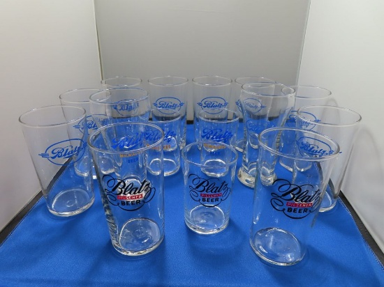 (15) ASSSORTED BLATZ BEER GLASSES