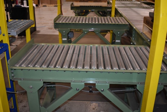 (2) SECTIONS OF PRIME 2016 ROLLER CONVEYOR 4' x 21" &