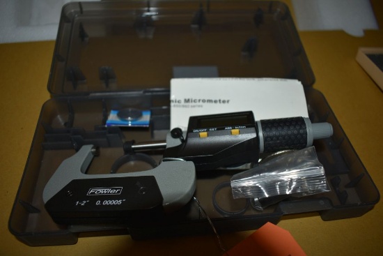 FOWLER 1-2" MICROMETER WITH CASE