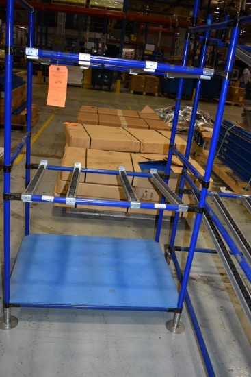 BLUE GRAVITY RACK, NO CASTERS, TWO LEVELS,