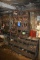 MISC. NUTS, BOLTS, AND ELECTRICAL WITH WOOD SHELVING