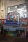 BENCH AND SHELF WITH NUTS AND BOLTS AND LUBRICANTS