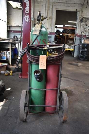 CUTTING TORCH, CART AND TANKS