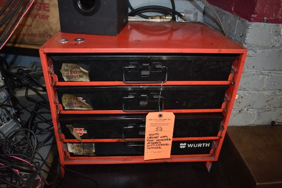 WURTH CABINET WITH FOUR REMOVABLE DRAWERS WITH