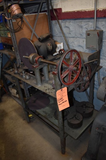CLUTCH DRUM RESURFACER WITH 3-JAW, 4-JAW, (2) DRIVE PLATES