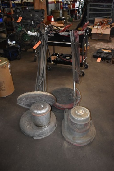 (2) FLOOR BUFFERS AND PADS