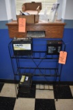 BATTERY STAND WITH THREE SHEVLES, INCLUDES (3) BATTERIES