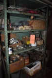 METAL SHELVING UNIT WITH MISC. ELECTRICAL AND