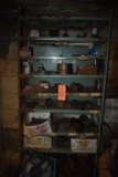 METAL SHELVING UNIT WITH DRIVE SHAFT YORKS, COOLING FAN, ETC.