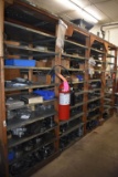 (4) SHELVING UNITS WITH METAL SHELVES AND