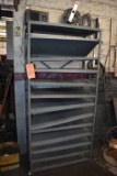 METAL SHELVING UNIT WITH TWELVE SHELVES, EMPTY