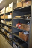 CONTENT OF THREE SHELVING UNITS, OPEN GASKETS AND