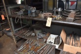 MISC. LATHE AND GAUGES ON SHELF