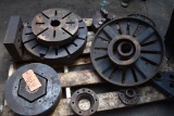 PALLET OF LARGE DRIVE CHUCKS AND PLATES