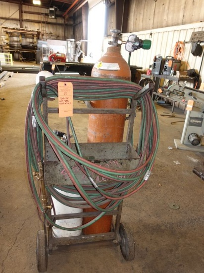 TORCH SET WITH HOSES, TORCH AND CART