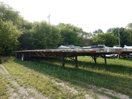 1994 TRANSCRAFT 48' FLAT BED TRAILER,