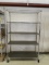 FREEZER STYLE SHELVING UNIT ON CASTERS, SILVER,