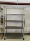 FREEZER STYLE SHELVING UNIT ON CASTERS, SILVER,