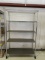 FREEZER STYLE SHELVING UNIT ON CASTERS, SILVER,