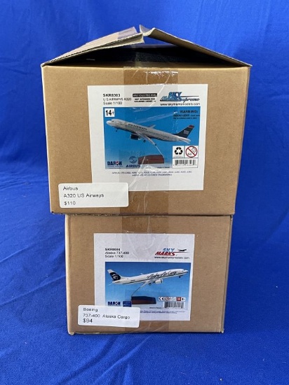 (2) MODEL AIRPLANES, AIRBUS A320 US AIRWAYS AND