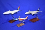 (3) MODEL AIRPLANES BOEING 737-300 SOUTH AFRICAN