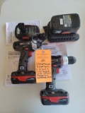 (2) CRAFTSMAN 19.2 VOLT TOOLS, (1) 1/2