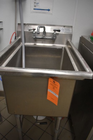 ADVANCE TABCO 23" SINGLE WELL PAN/POT SINK, SINGLE FAUCET
