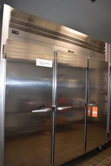 2019 TRAULSEN 77" THREE DOOR REACH IN REFRIGERATOR,