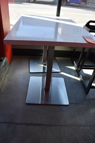 DOUBLE PEDESTAL TABLE, 30" x 48" ENGINEERED SOLID