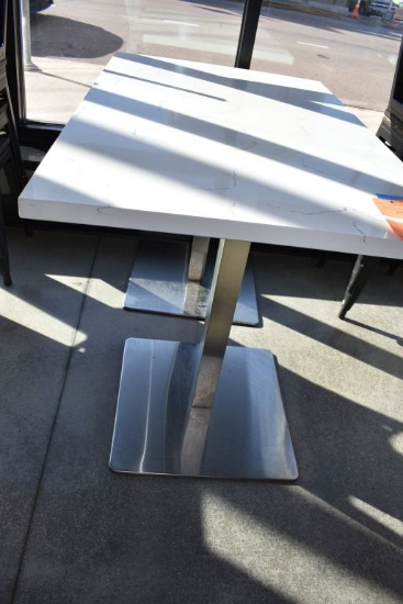 DOUBLE PEDESTAL TABLE, 30" x 48" ENGINEERED SOLID