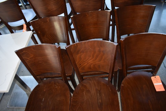 (6) WOOD DINING ROOM CHAIRS